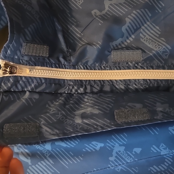 Reebok Navy Patterned Windbreaker Jacket - Picture 2 of 7